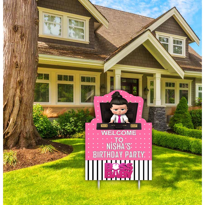 Boss Baby Girl Theme Birthday Party Welcome Board