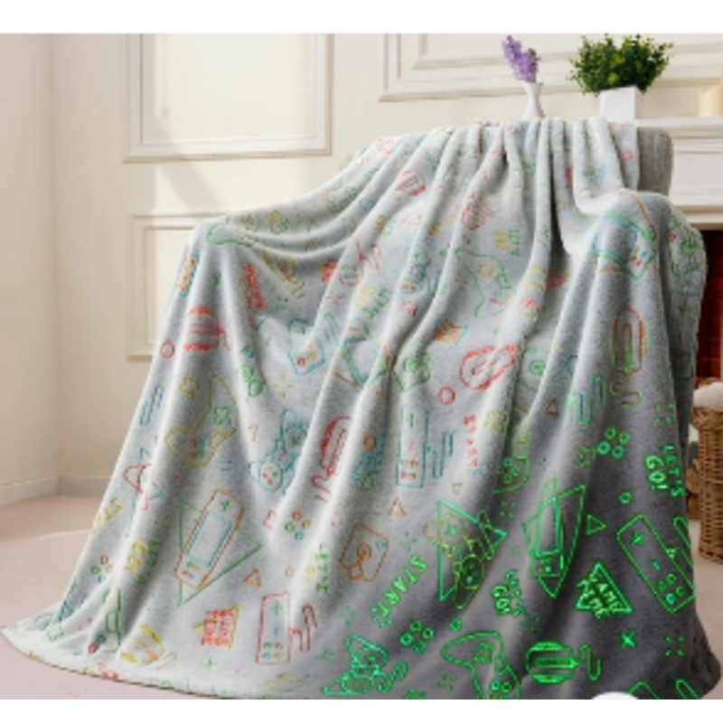 Joyfy Glow in The Dark Blanket-Gaming 50" x 60" Soft Cozy Flannel Kids Throw Blanket Gifts for Boys Girls 2 3 4 5 6