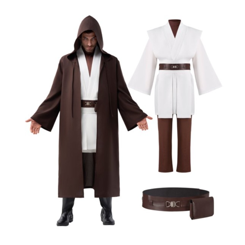 Joyfy Men Tunic Robe Knight Fancy-Dress Cosplay Costume for Halloween Party Dress up