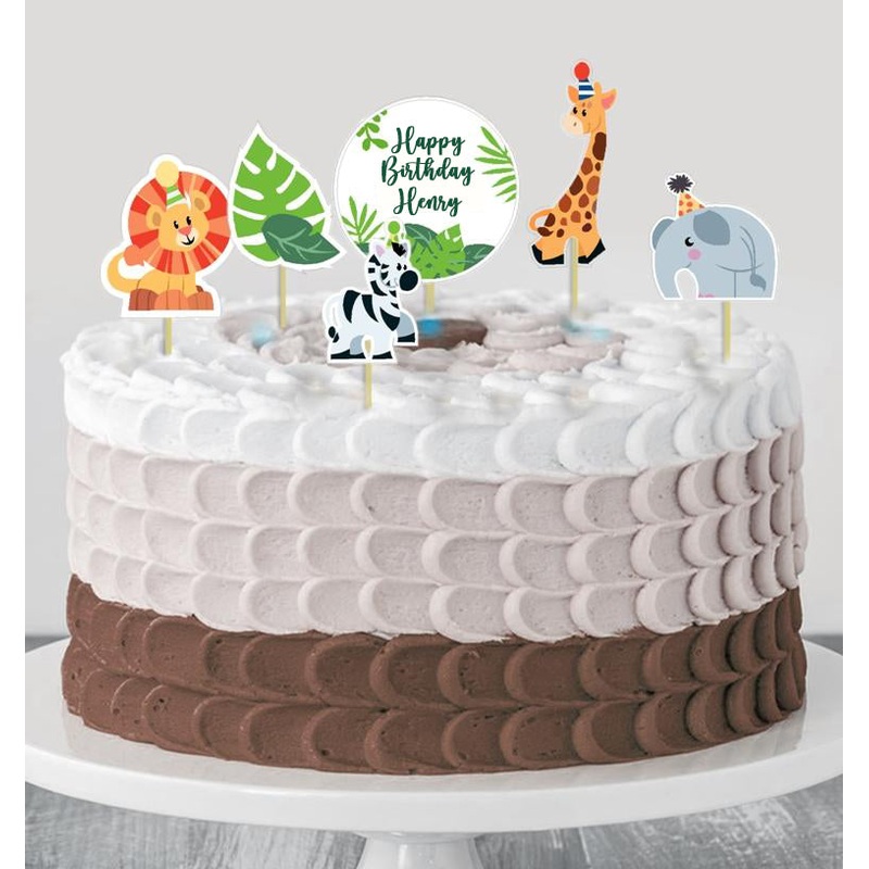 Jungle Theme Birthday Party Cake Topper /Cake Decoration Kit