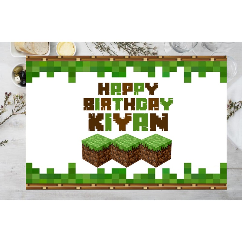 Minecraft Theme Birthday Table Mats