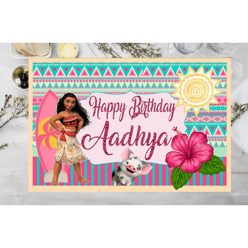 Moana Theme Birthday Party Table Mats
