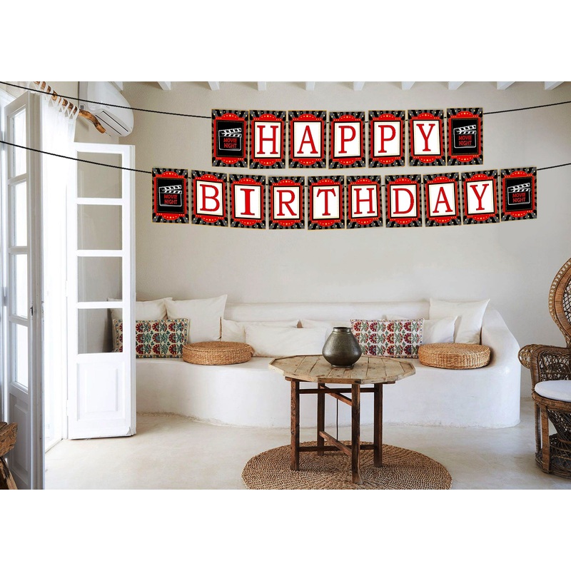Movie Night Theme Banner For Decoration