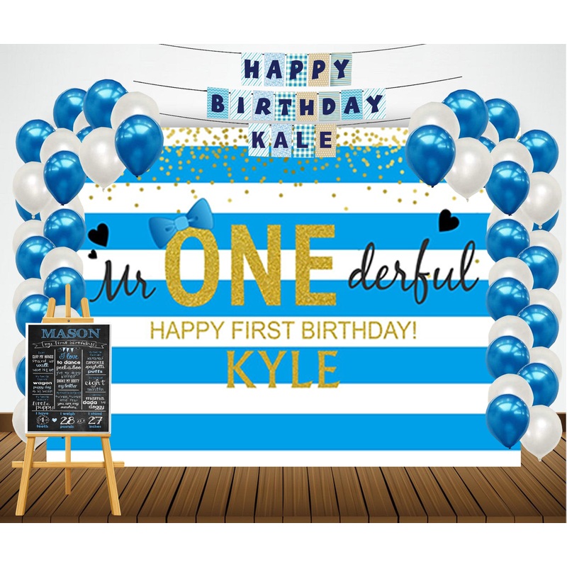 One Is Fun Boys Birthday Party Personalized Complete Kit