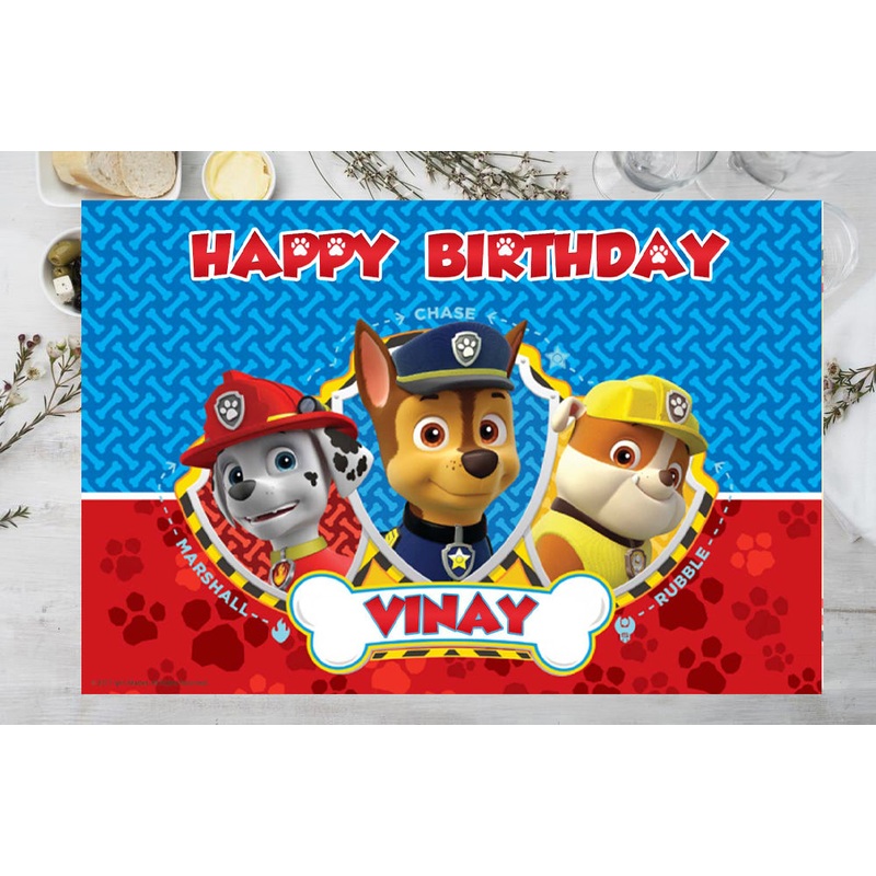 Paw Patrol Theme Birthday Table Mats
