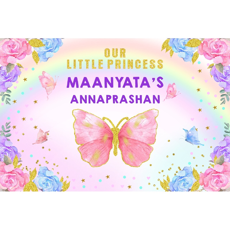 Personalize Annaprashan Birthday Backdrop Banner