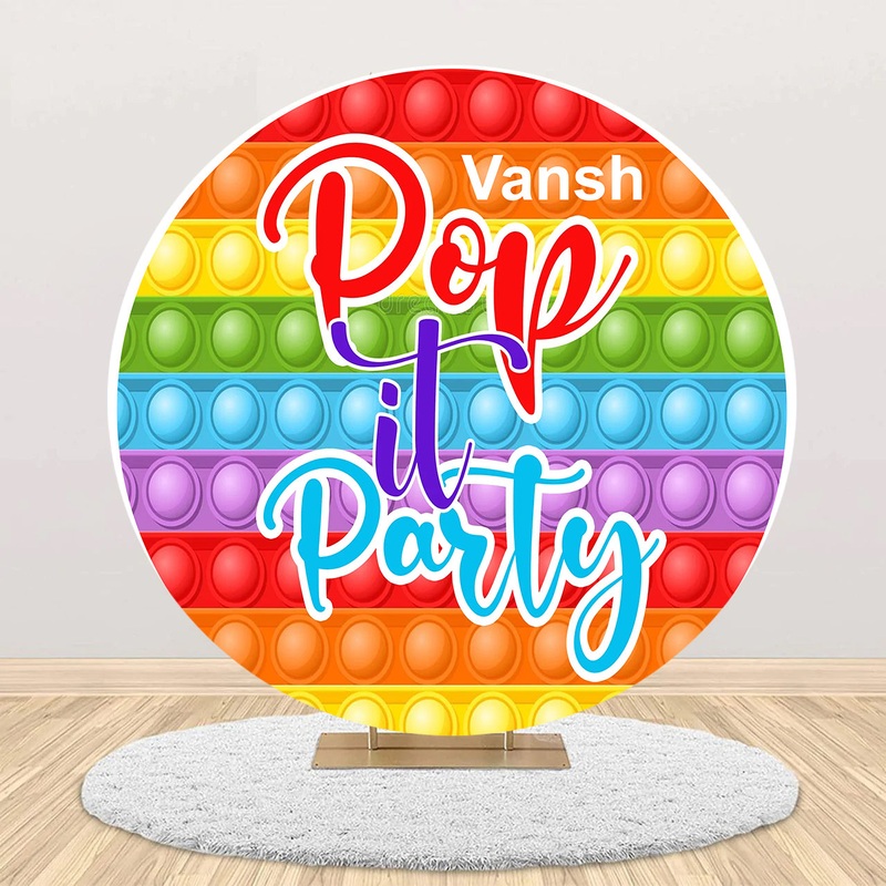 Pop It Theme Birthday Party Backdrop