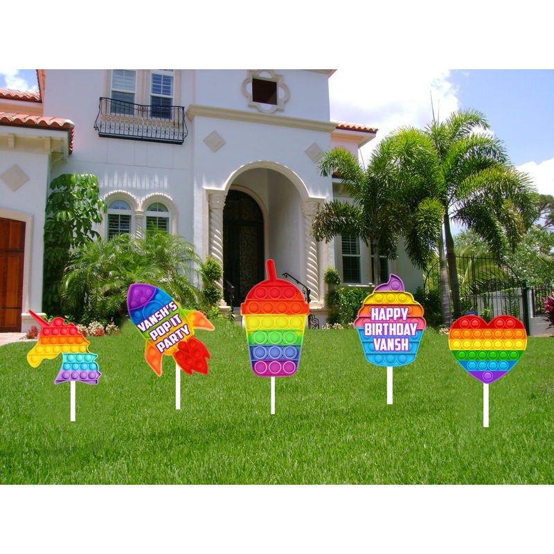 Pop It Theme Birthday Party Cutouts