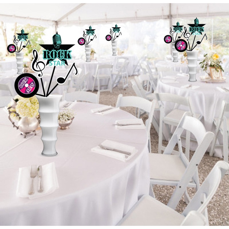 Rockstar theme Birthday Party Table Toppers for Decoration