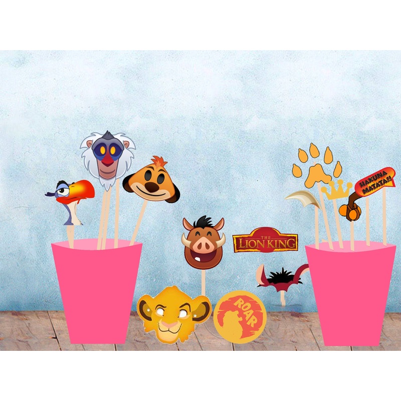 The Lion King Theme Birthday Party Photo Booth Props Kit