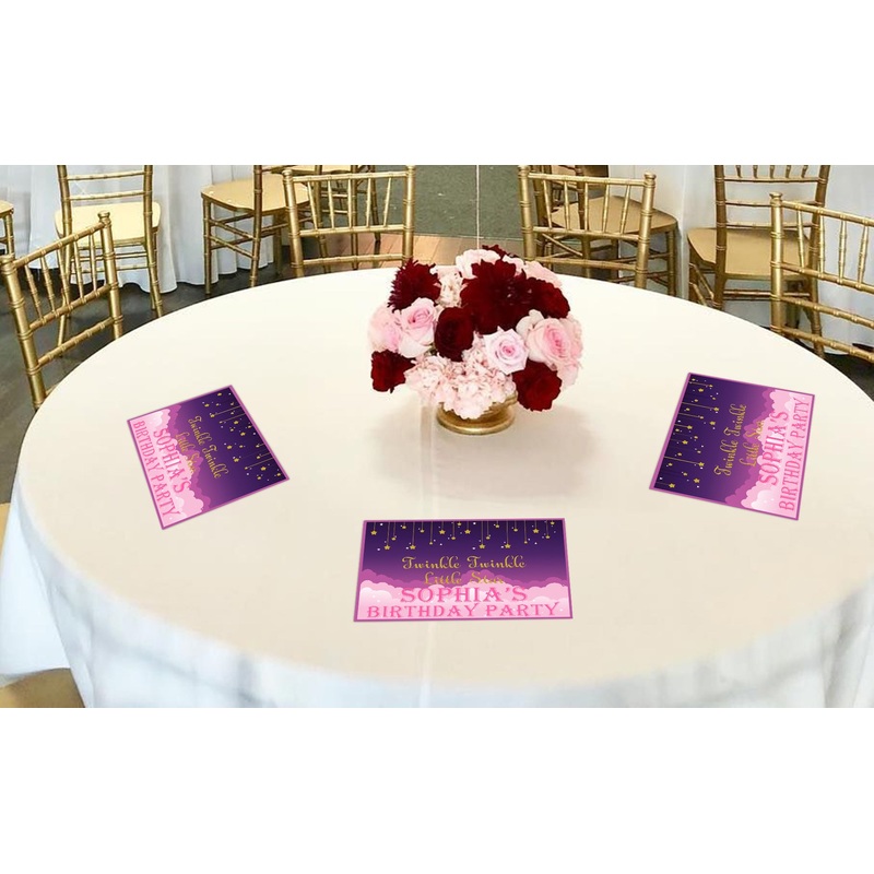 Twinkle Twinkle Little Star Theme Birthday Table Mats for Decoration