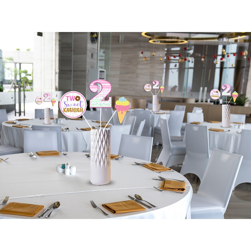 Two Sweet theme Birthday Party Table Toppers for Decoration