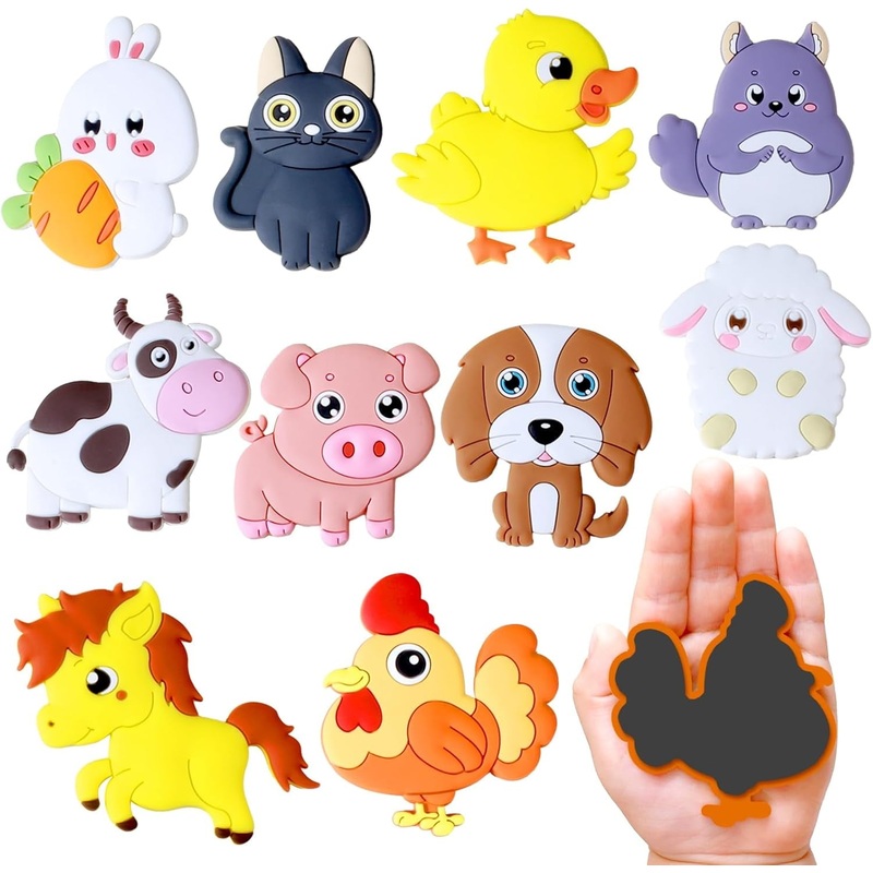 12 Pcs Farm Animals Fridge Magnet