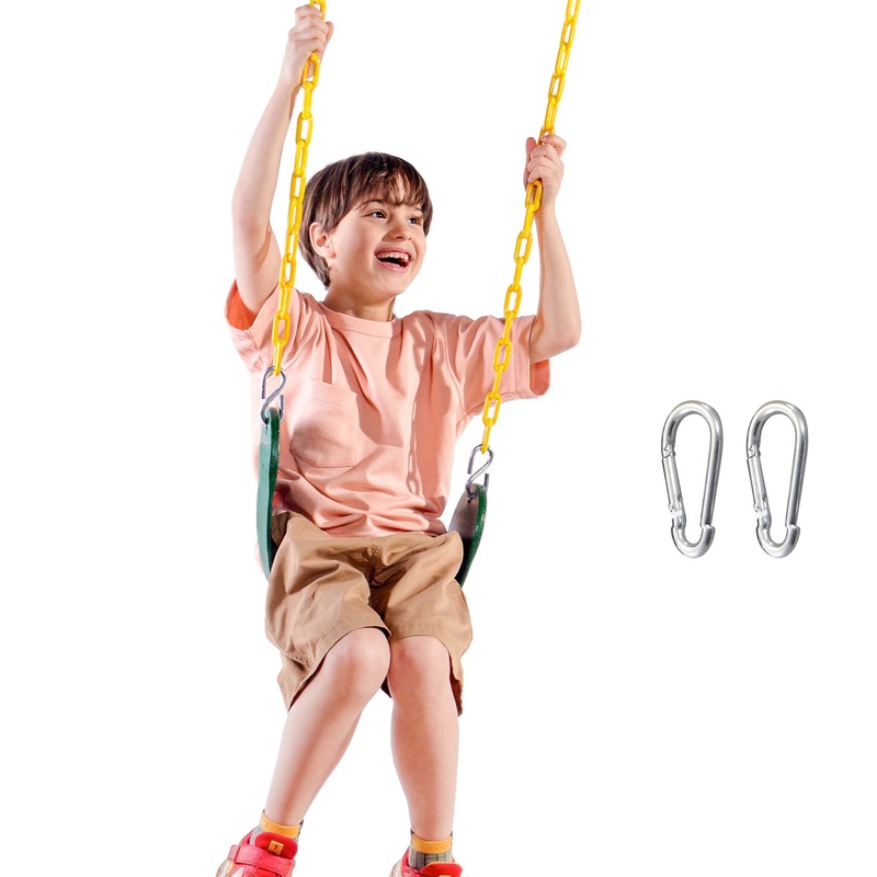 Joyfy Swing Seat with Heavy Duty Chains Swingset Accessories Outdoor Tree Swing for Kids
