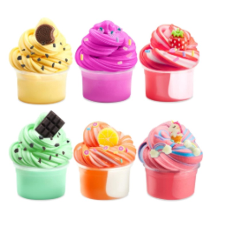 Joyfy 6 Pack Butter Slime Kit Party Favors for Girls & Boys Super Soft Non-Sticky Cloud Slime Pack DIY Stress Relief Toys for Kids, Classroom Prize, Gifts for Birthday Christmas