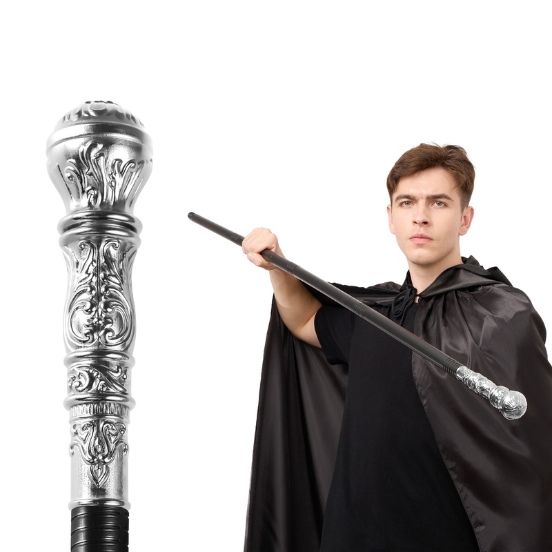 SYNCFUN 58 Inch Halloween Staff Costumes Walking Canes Walking Stick for Egyptian Costume Photo Prop Accessory Decorations,Halloween Dress Up Parties