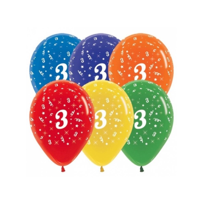 3rd Birthday Balloon - Crystal