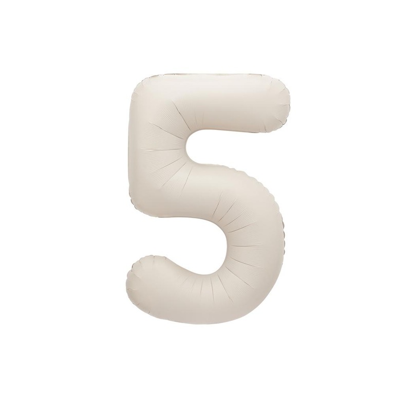 86cm Number Foil Balloon - Matte Nude 5