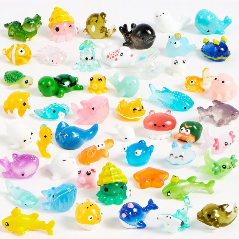Mini Resin Mix Animal,50 Pcs