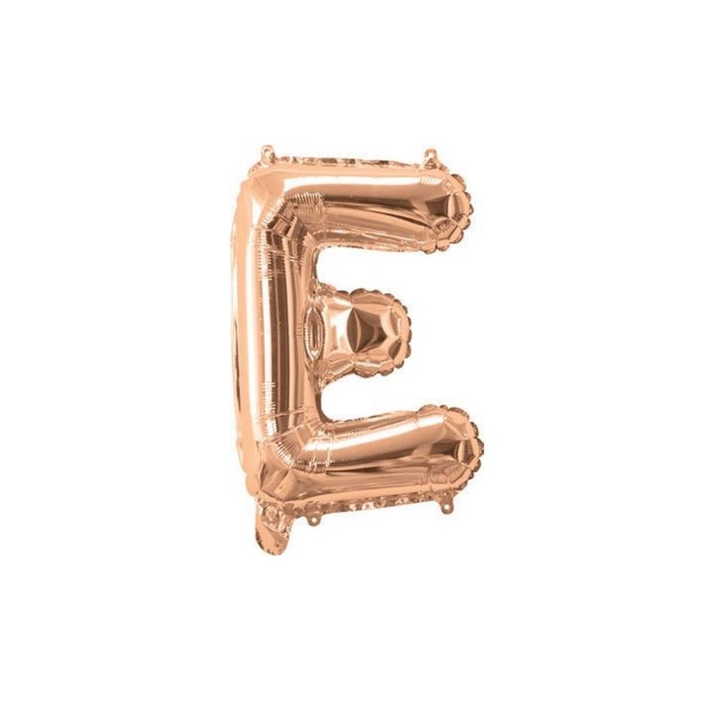 Mini Rose Gold Foil Balloon - Letter E