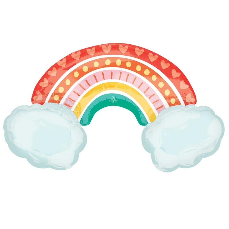 Retro Rainbow SuperShape Foil Balloon