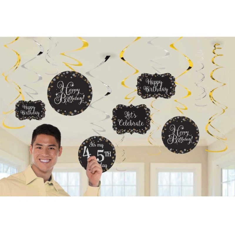 Sparkling Add Any Age Hanging Swirls
