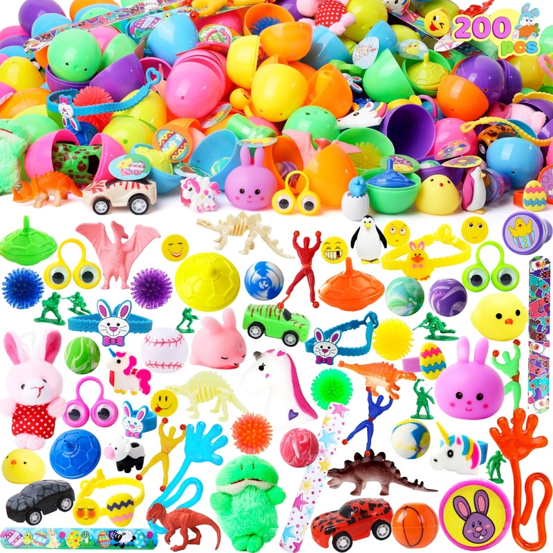 Traditional assorted eggs with novelty toys