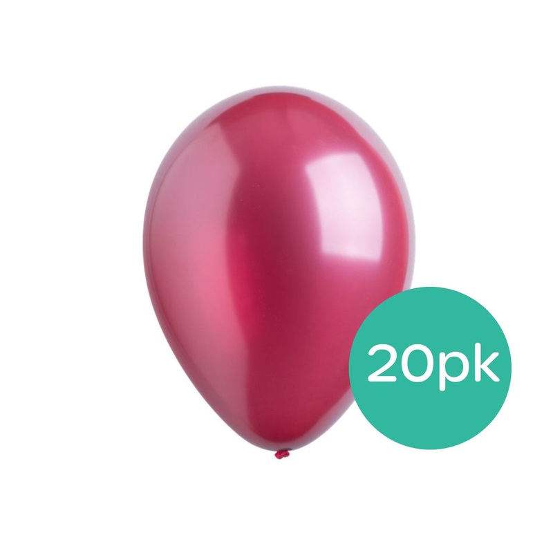 Value Balloons 20pk - Pearl Burgundy