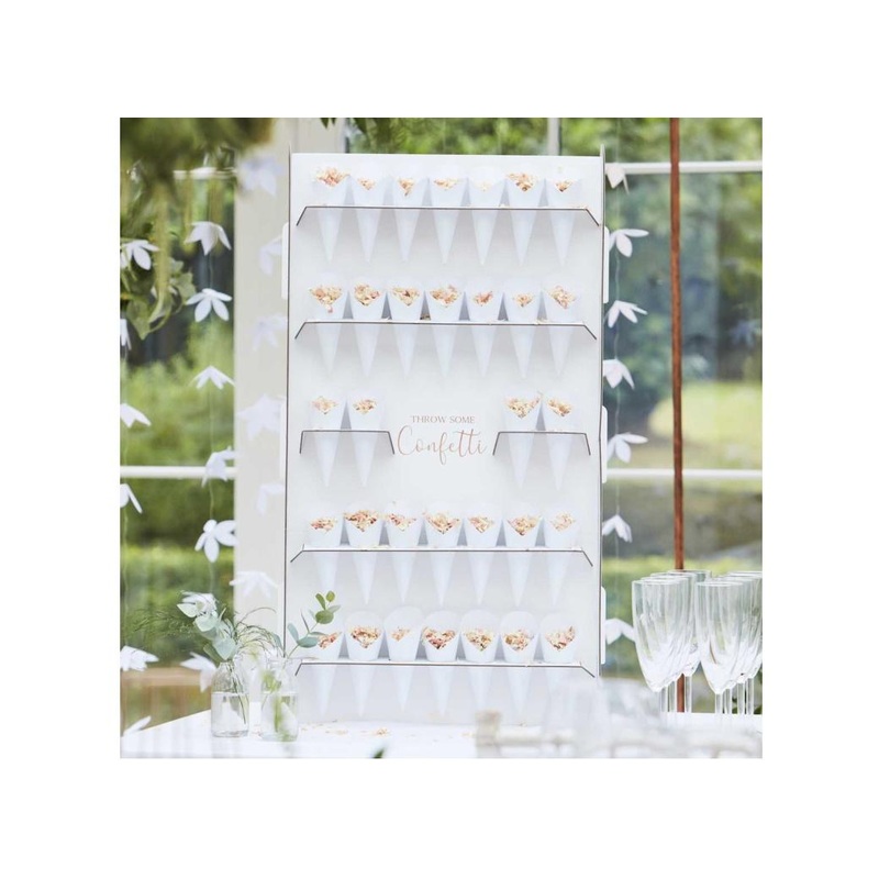 Wedding Confetti Holder Stand with Cones