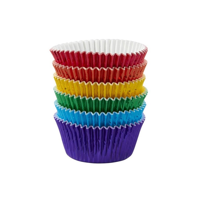 Wilton Rainbow Foil Cupcake Cases 72pk