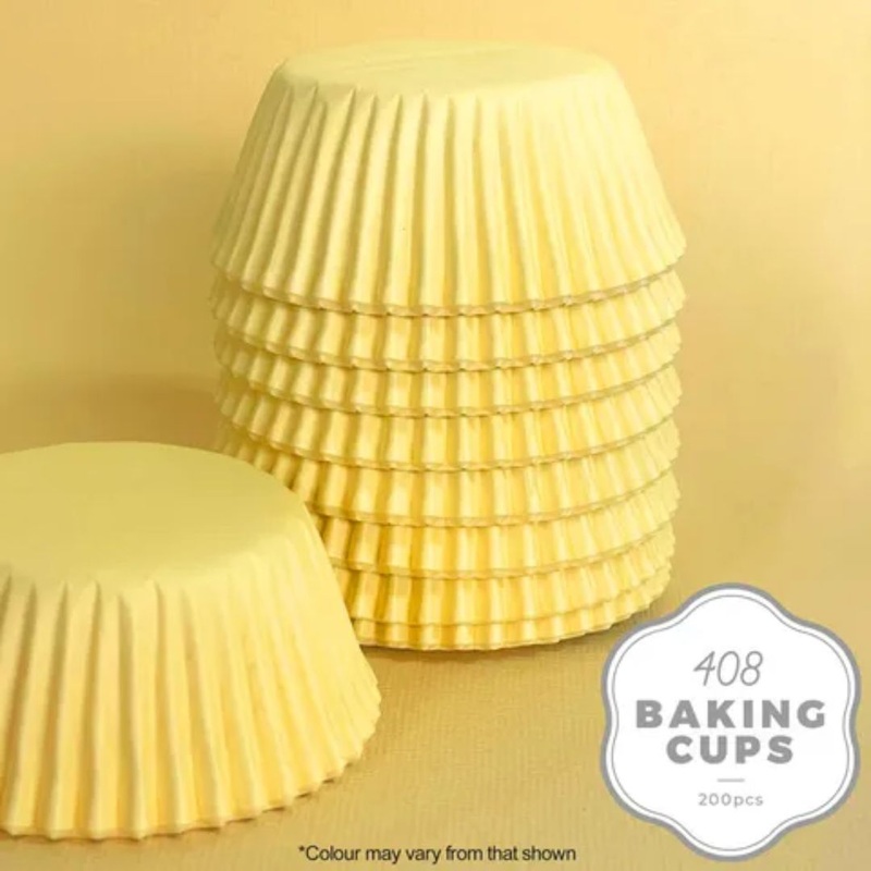Wish Medium Cupcake Cases 200pk - Pastel Yellow