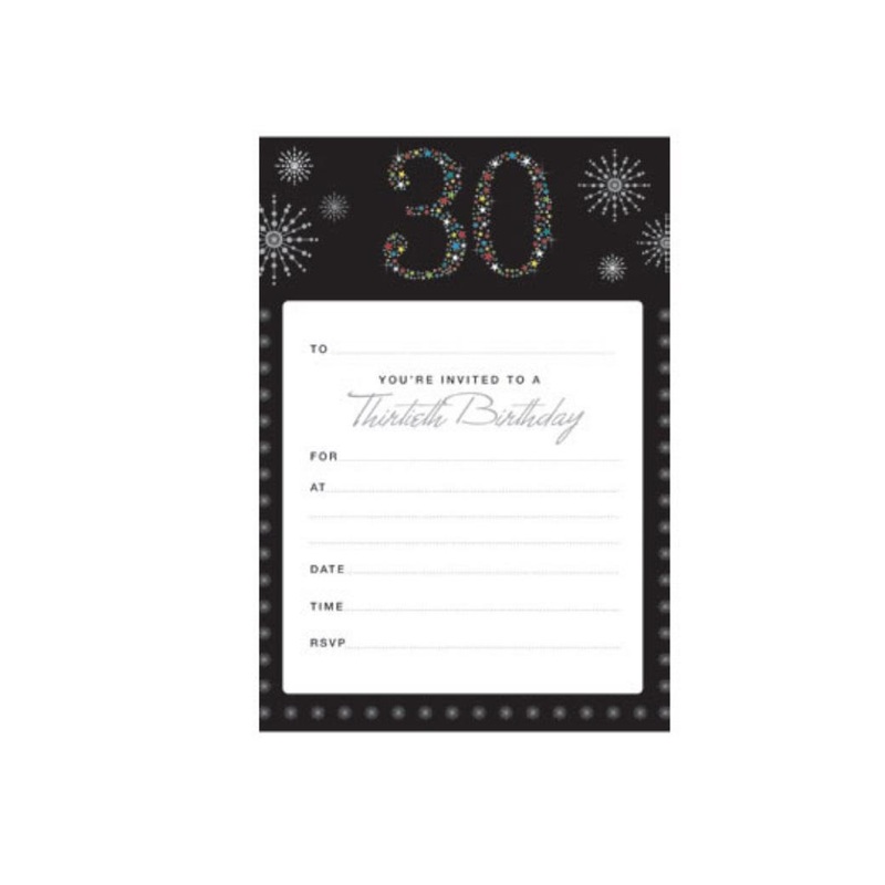 30th Birthday Invitations - Fiesta