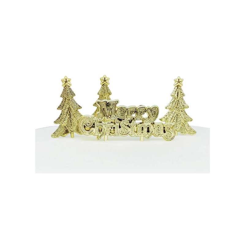 A Golden Christmas Cake Decorating Kit