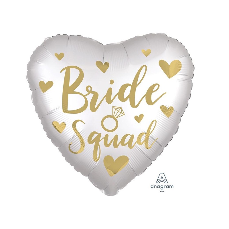 Bride Squad Heart Foil Balloon