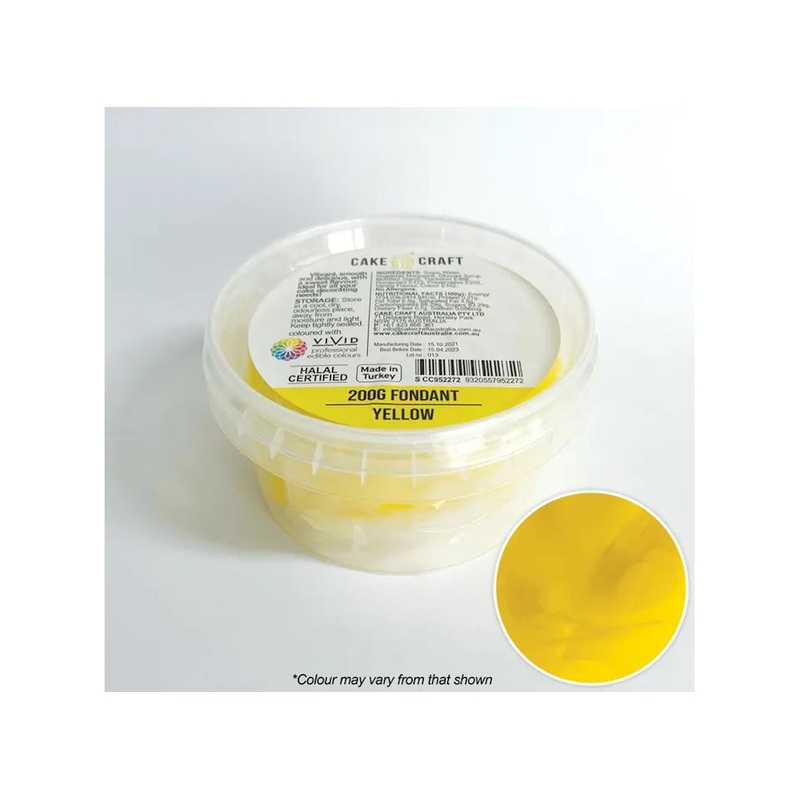 Cake Craft Fondant 200g - Yellow