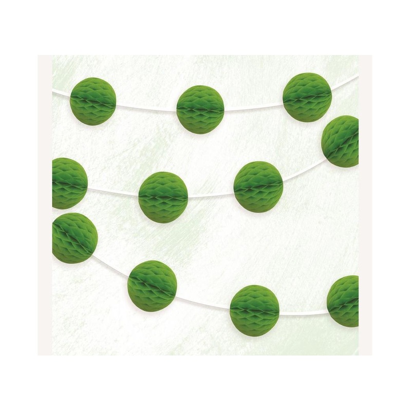 Honeycomb Ball Garland - Lime Green
