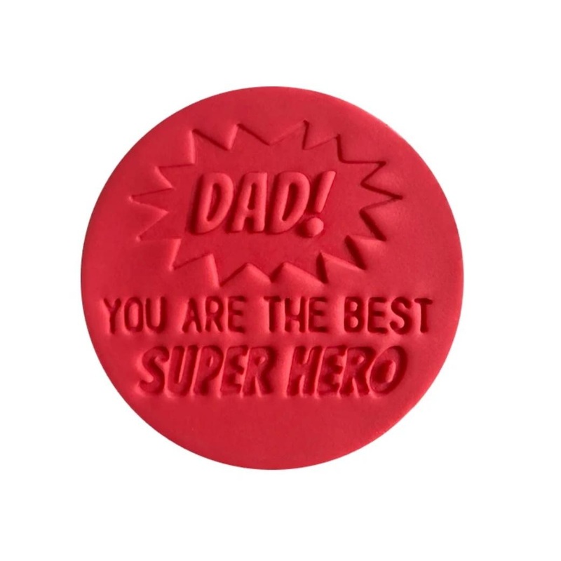 Little Biskut Dad! You Are the Best Super Hero Embosser