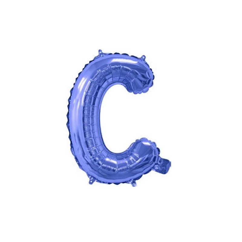 Mini Blue Foil Balloon - Letter C
