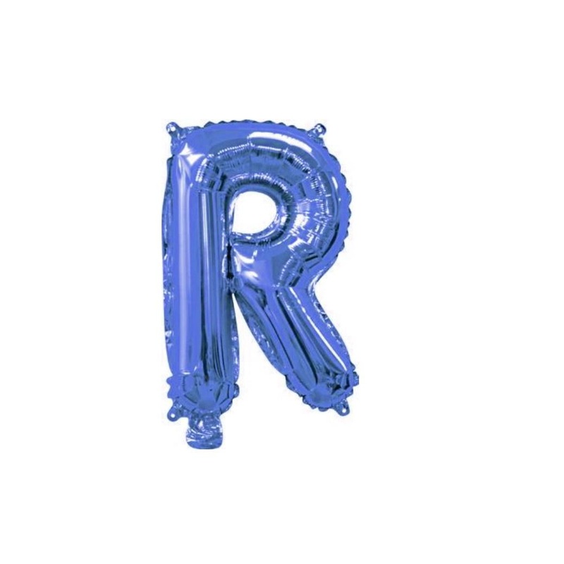 Mini Blue Foil Balloon - Letter R