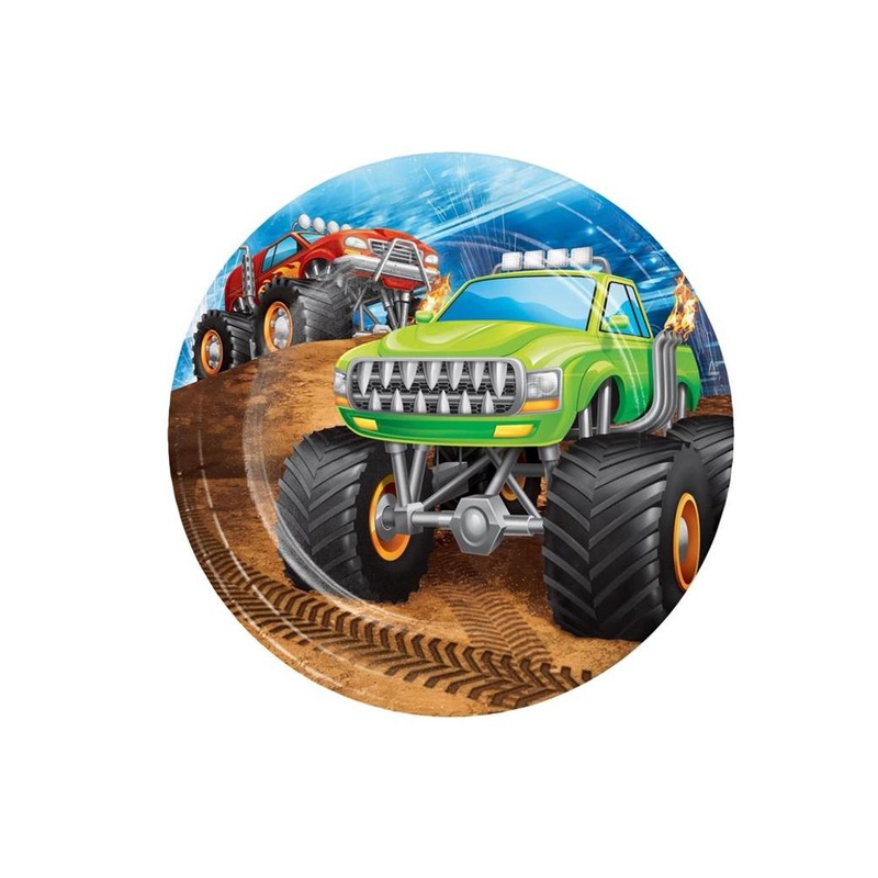 Monster Truck Lunch Plates 8pk