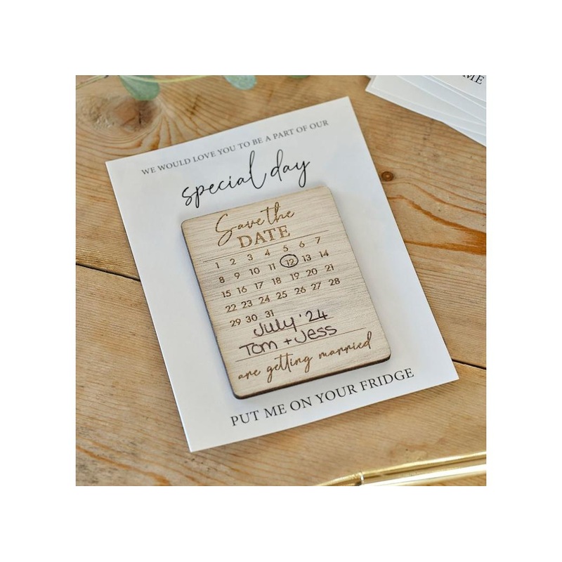 Rustic Romance Save the Date Magnets 10pk