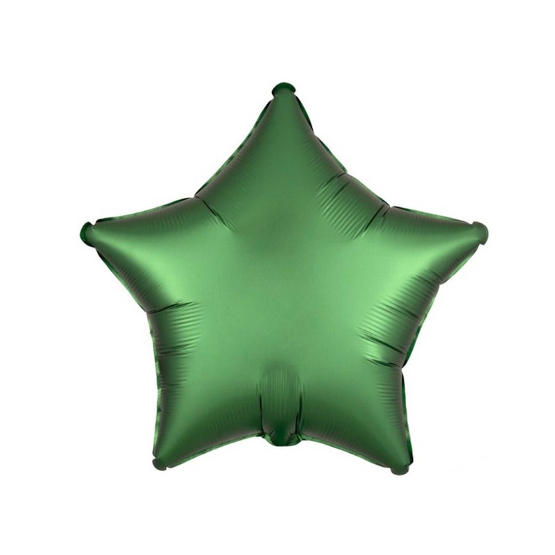 Star Shaped Foil Balloon - Satin Luxe Emerald