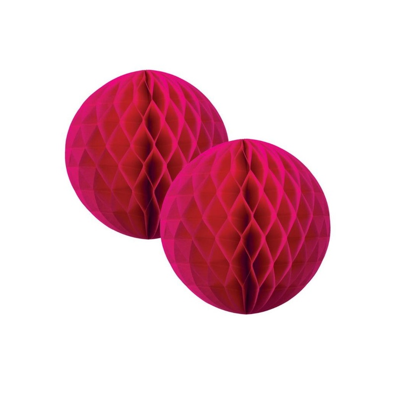 Tissue Honeycomb Balls 15cm Magenta 2pk