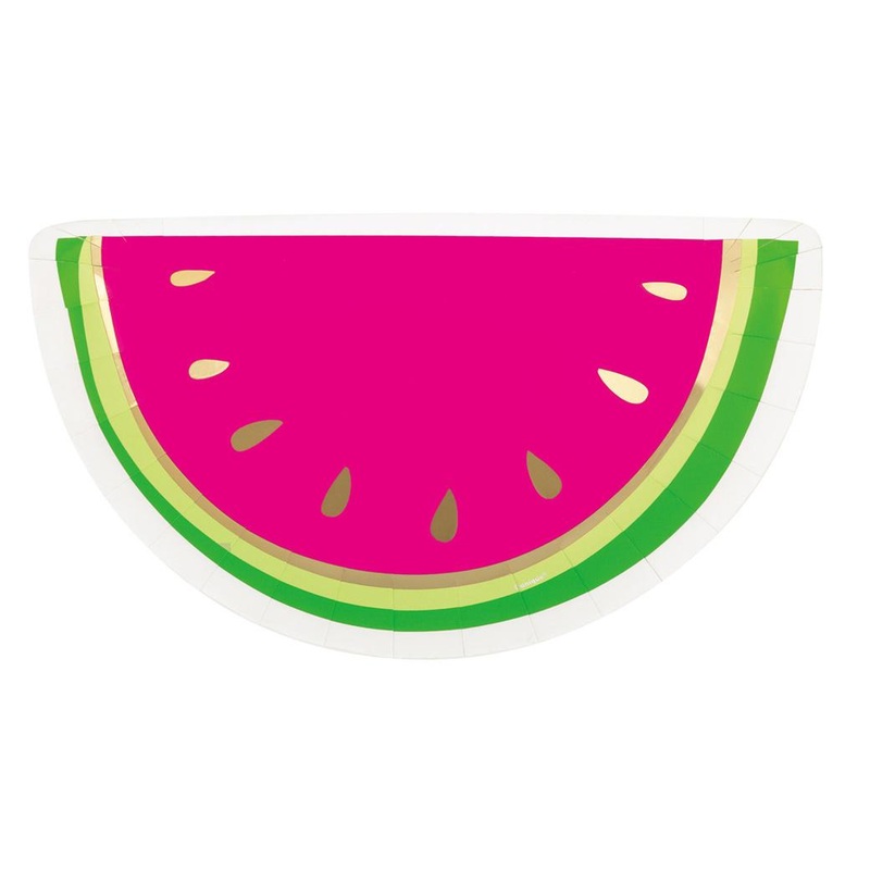 Watermelon Shaped Plates 8pk