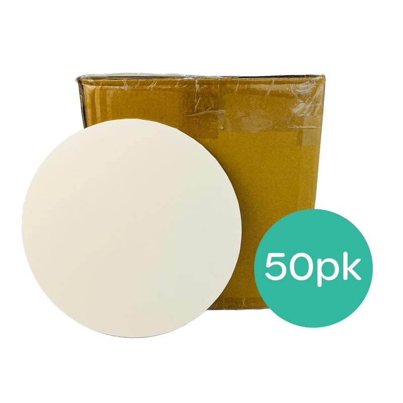 White 9" Cake Board 6mm - 50pk