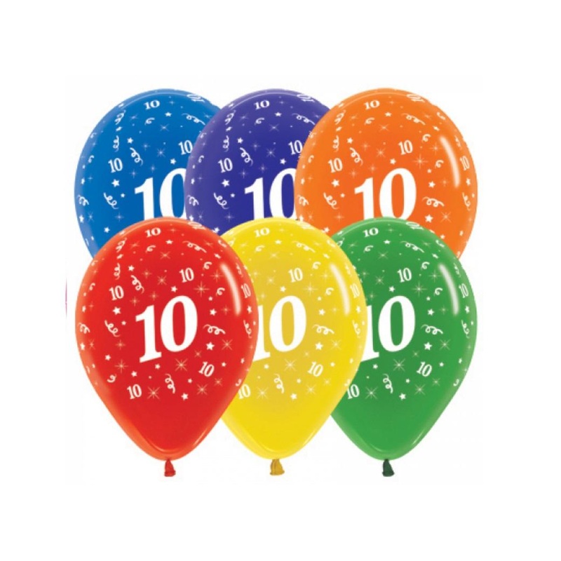 10th Birthday Balloon - Crystal