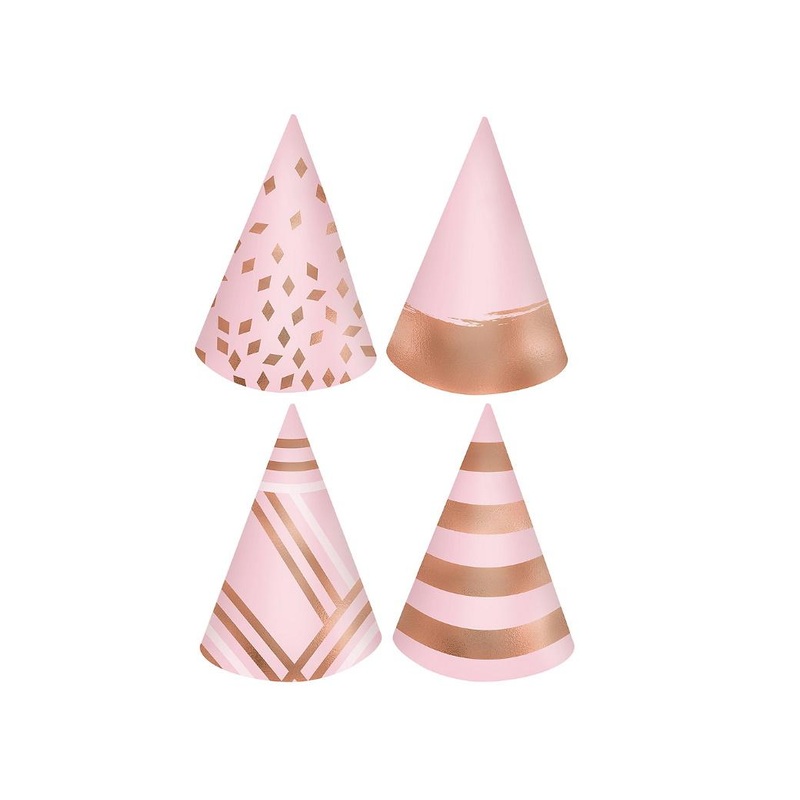 Blush Birthday Mini Party Hats 12pk