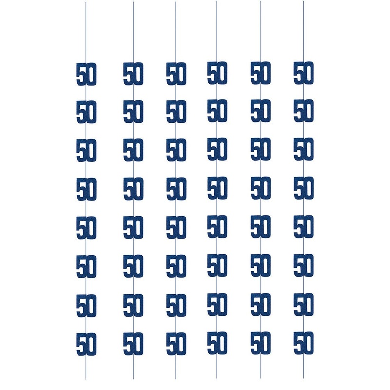 Glitz Blue String Decorations - 50