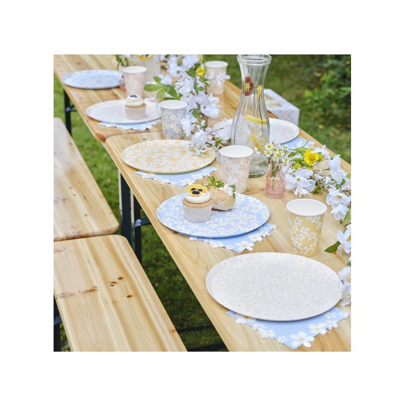 Hello Spring Floral Plates 8pk