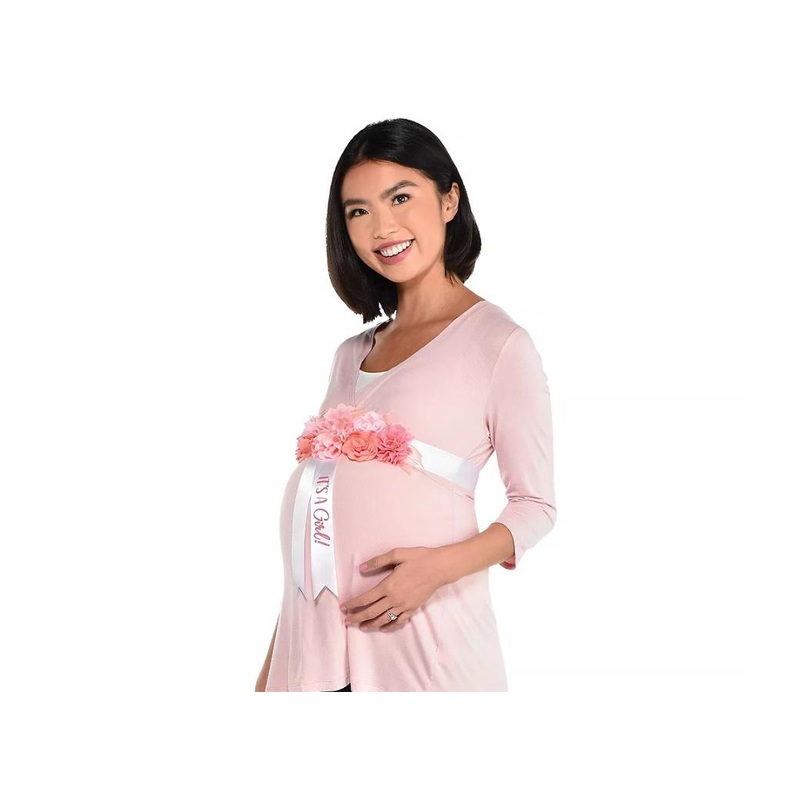 It's A Girl Baby Bump Sash